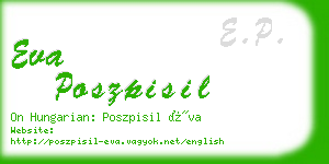 eva poszpisil business card